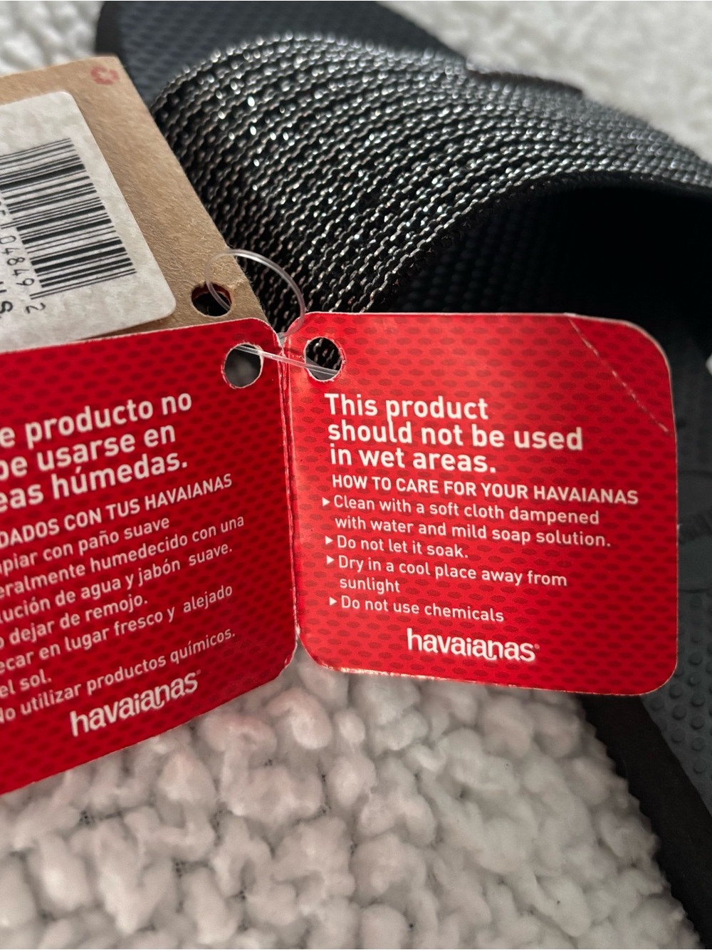 Havaianas Slides Size 37/38. Black/Silver. Brand New. With Tags - Picture 9 of 10